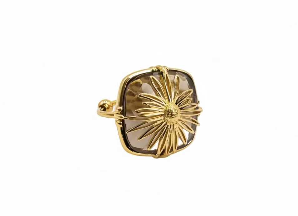 Bague Fleur - Plusieurs Coloris – vue 2 – AU FIL DE LO | George Genève