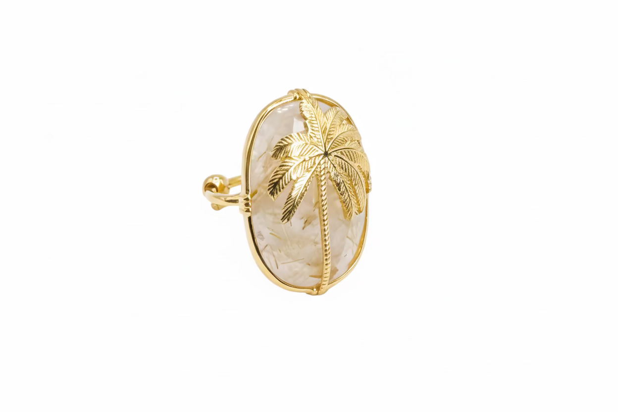 Bague Palmier - Plusieurs Coloris – vue 3 – AU FIL DE LO | George Genève