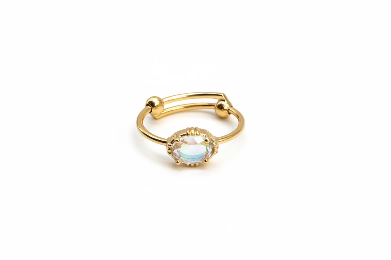 Bague Mini Ovale - Plusieurs Coloris – vue 8 – AU FIL DE LO | George Genève