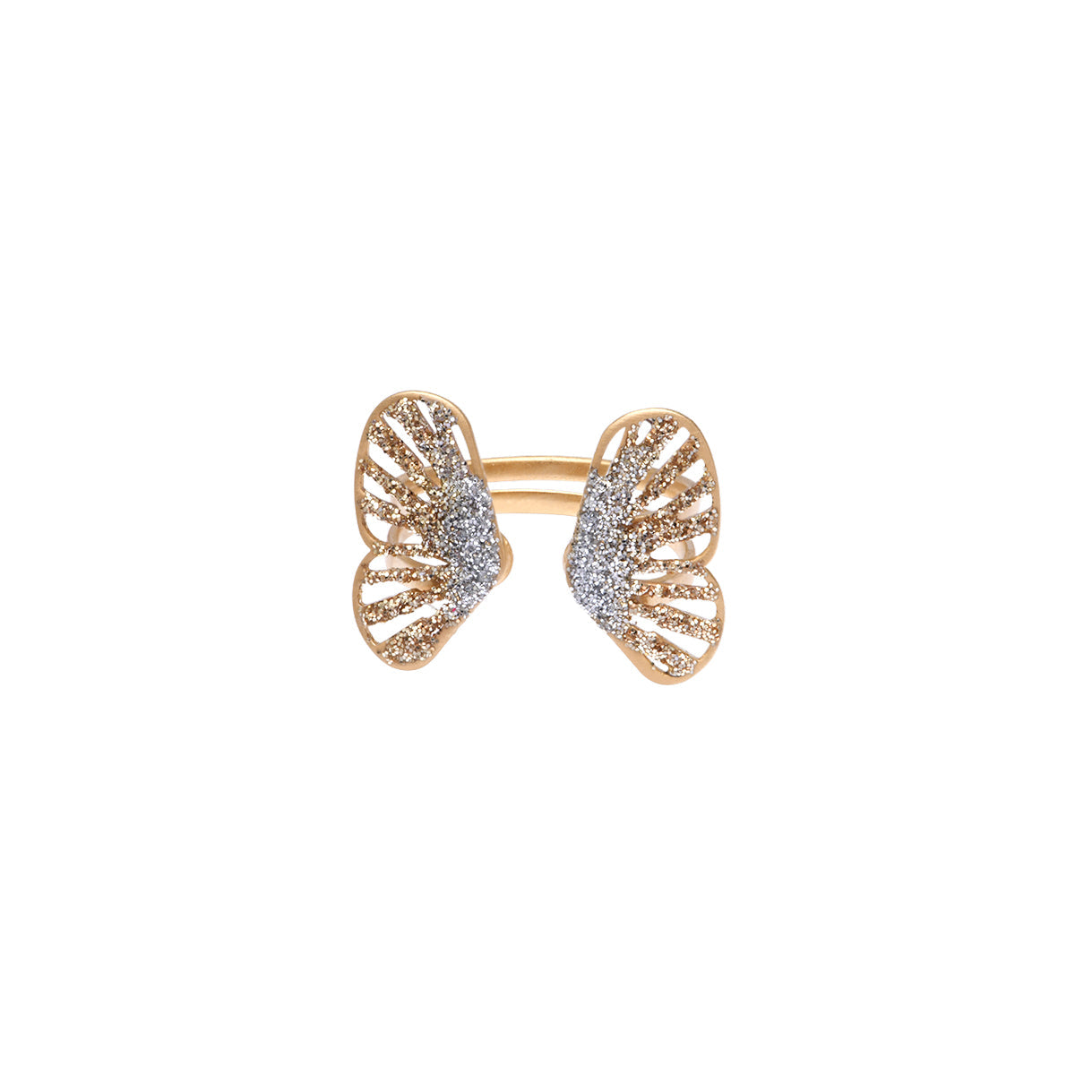 Bague Elysa Papillon XS Lsonge plaquée or émail diamanté - George Genève