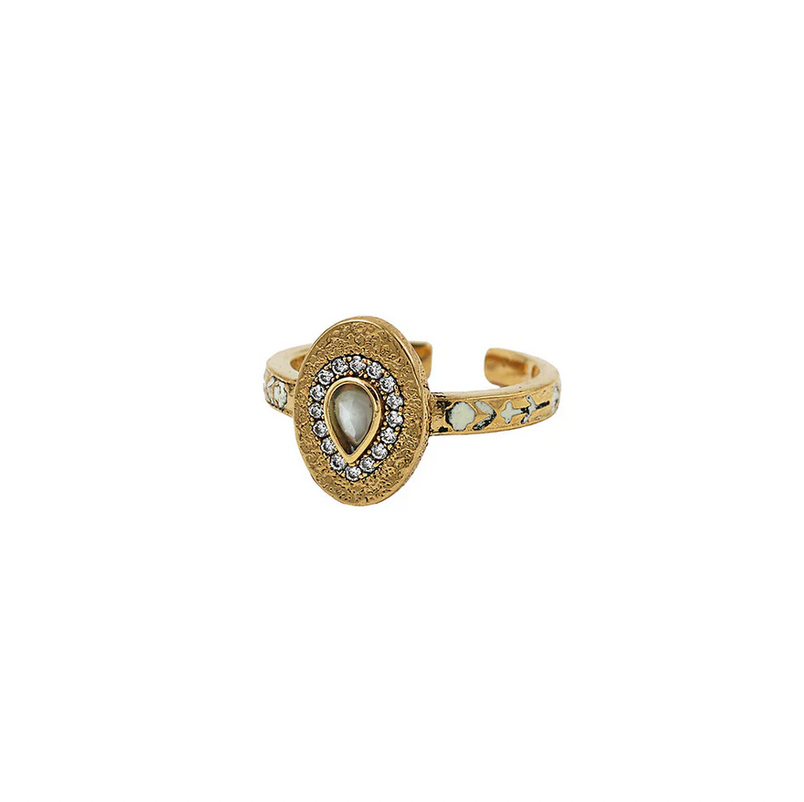 Bague Dolie Goutte Email – vue 3 – LA2L | George Genève