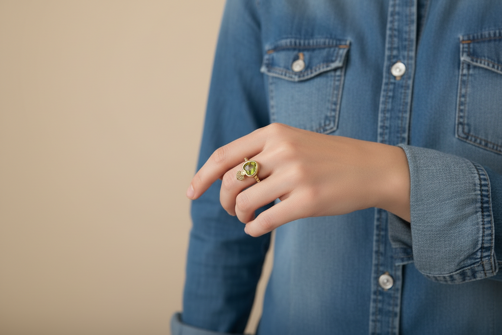 Bague Sacha Coeur Flamme – vue 2 – LA2L | George Genève