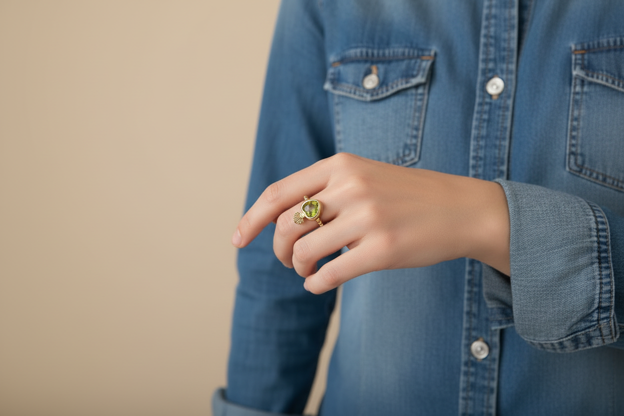 Bague Sacha Coeur Flamme – vue 2 – LA2L | George Genève