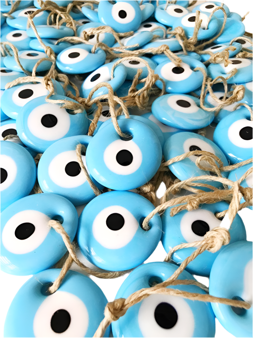 EVILEYE - Oeil en verre bleu clair M