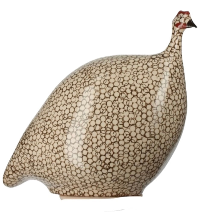 Pintade blanc moucheté noir – CERAMIQUES DE LUSSAN | George Genève