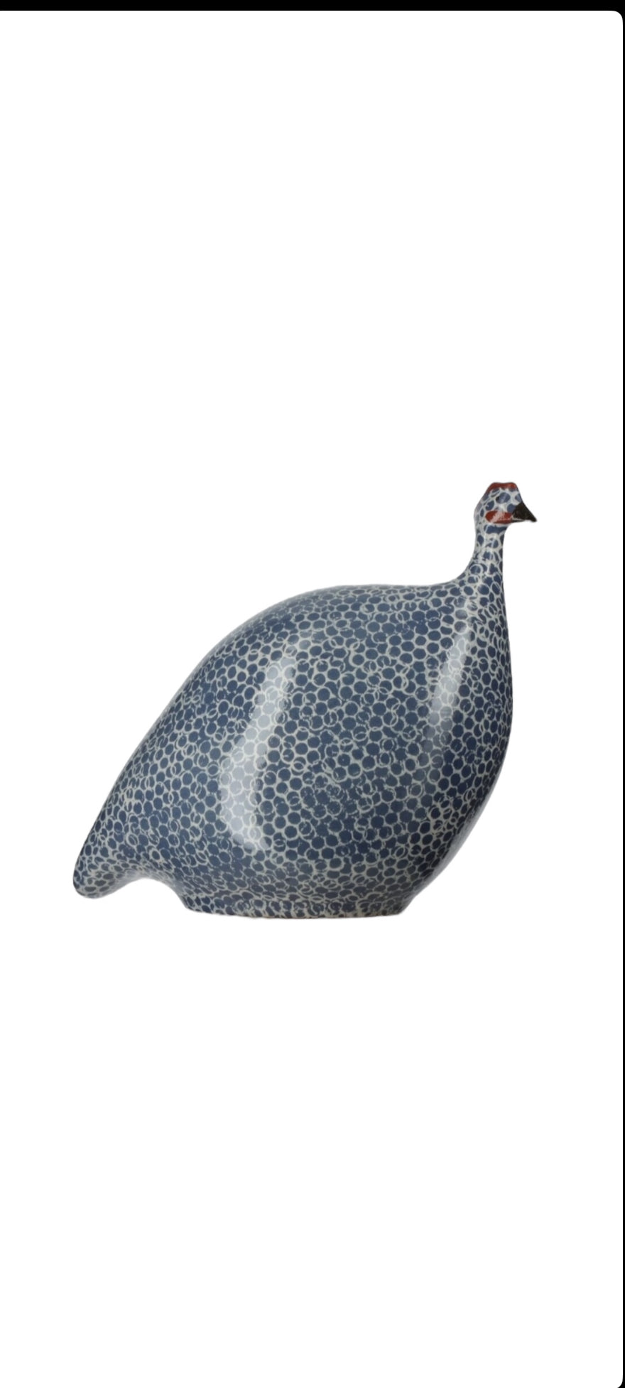 CERAMIQUES DE LUSSAN - Pintade bleu électrique moucheté blanc
