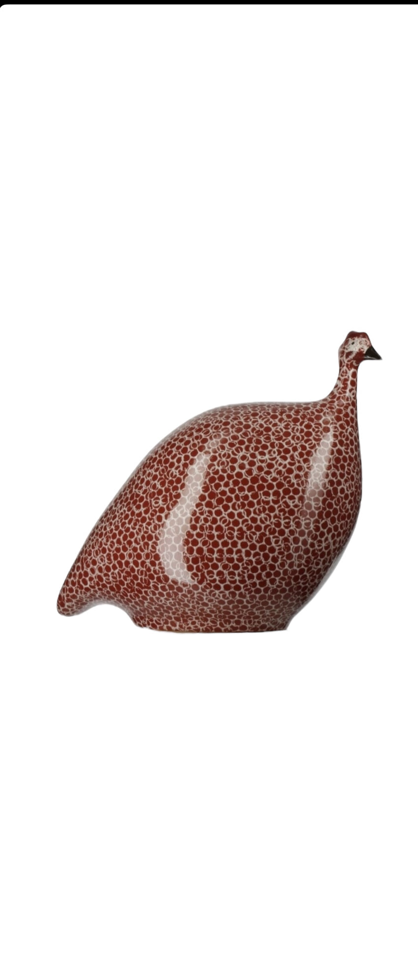 CERAMIQUES DE LUSSAN - Pintade bordeaux moucheté blanc