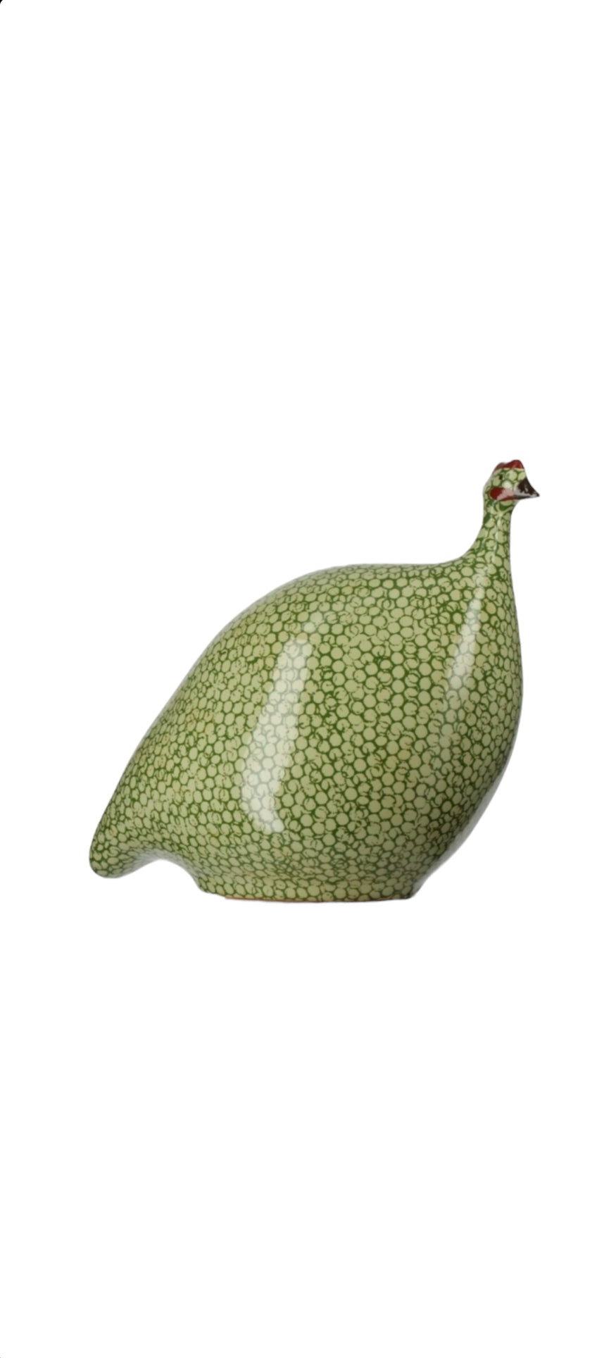 CERAMIQUES DE LUSSAN - Pintade vert anis moucheté vert