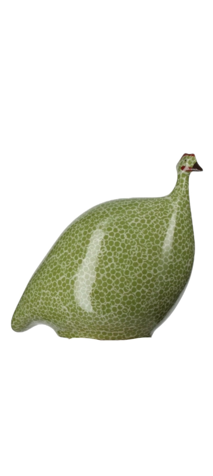 CERAMIQUES DE LUSSAN - Pintade vert grenouille moucheté blanc