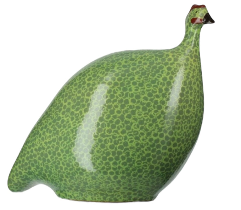 CERAMIQUES DE LUSSAN - Pintade vert moucheté jaune