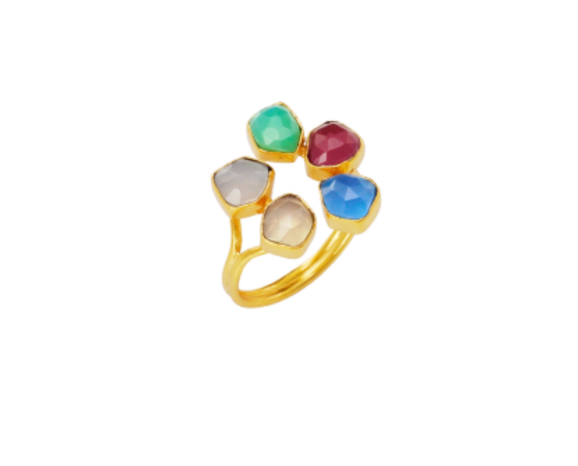 THE CRAFTSHOP - Bague Fleur 5 pierres