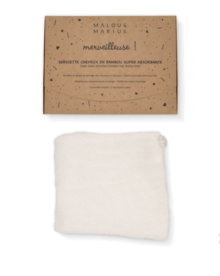 MALOU & MARIUS - SERVIETTE CHEVEUX SUPER ABSORBANTE
