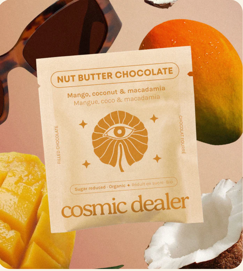 COSMIC DEALER - Carré de chocolat garni (plusieurs choix)
