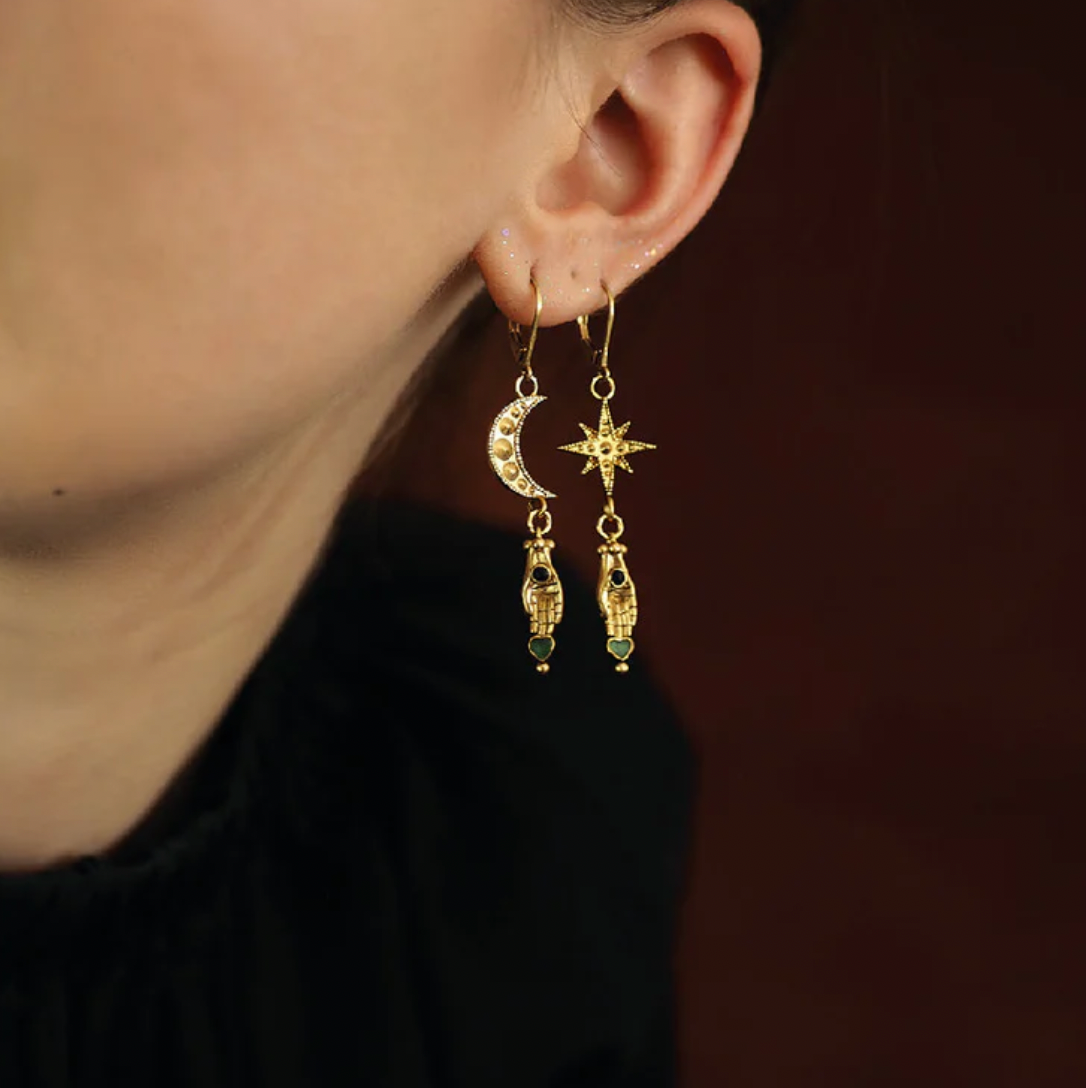 LA2L - Boucles d’oreilles Sacha Etoile Lune