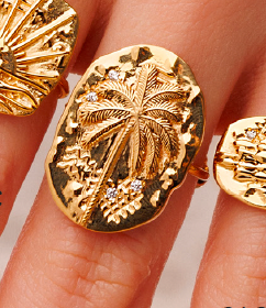 AU FIL DE LO - Bague Médaille Palmier