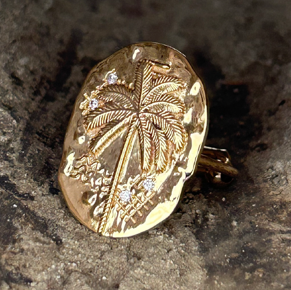 AU FIL DE LO - Bague Médaille Palmier