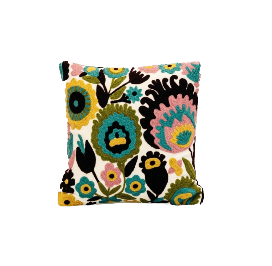 JAMINI - Coussin Rumi Vert Multi