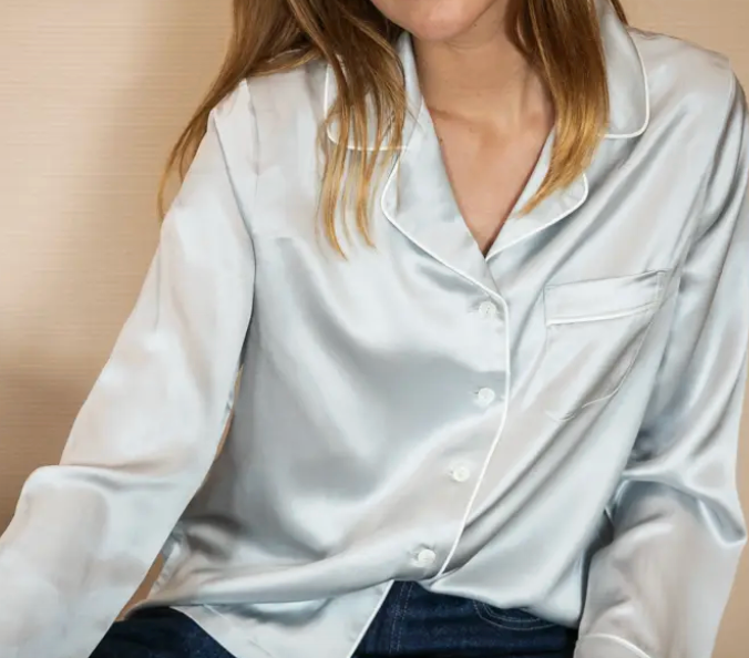 EMILY'S PILLOW - Pyjama Femme en Soie Blanc