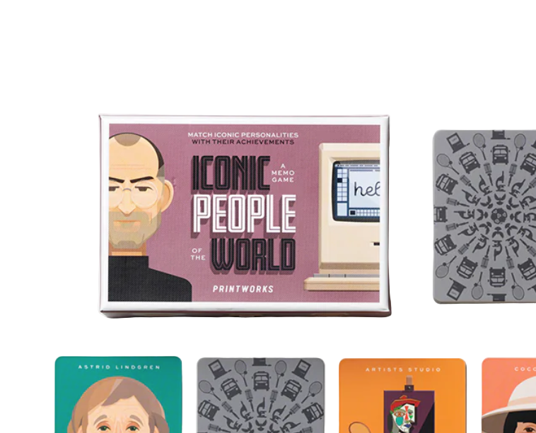 PRINTWORKS - Jeu Memory Iconic People