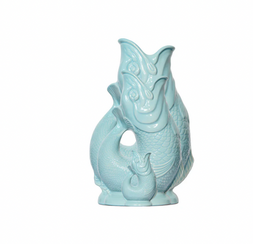 Gluggle Jug 魚型 オーロラ　水色 Gluggle Jug Eau de Nil – GLUCKIGLUCK | George Genève