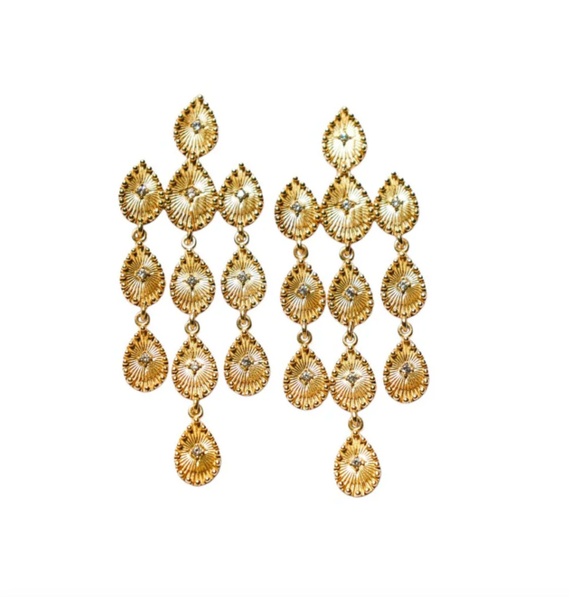 DIAPERIS - Boucles d'oreilles Nesis or