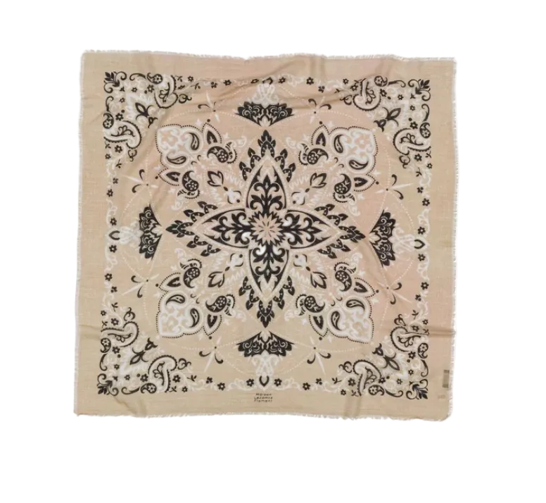 LECOMTE FLAMENT - Echarpe Bandana Beige