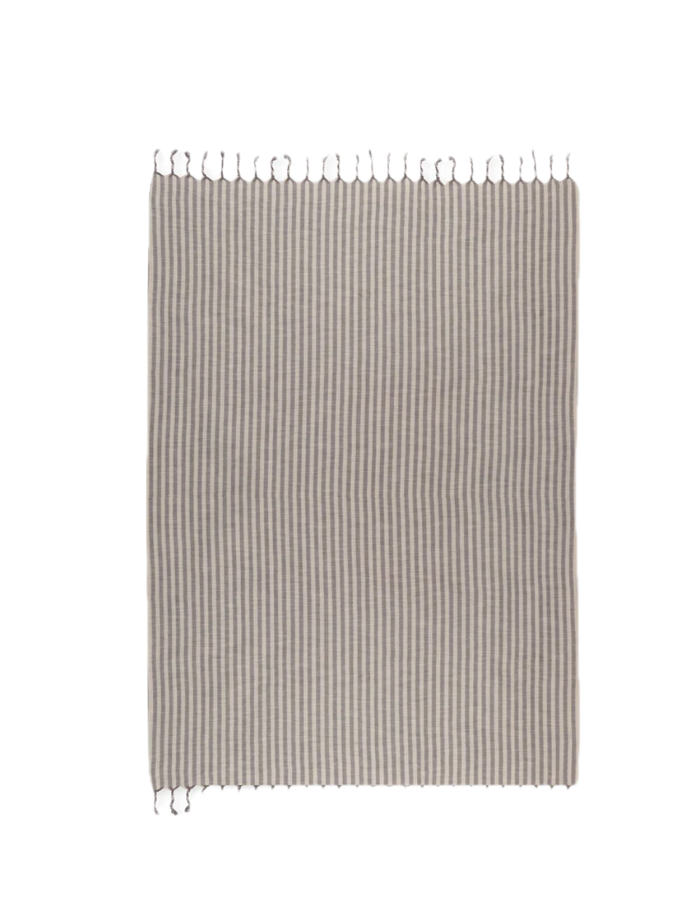 Serviette de bain en lin et cotton bio - gris et blanc – MIZAR AND ALCOR | George Genève