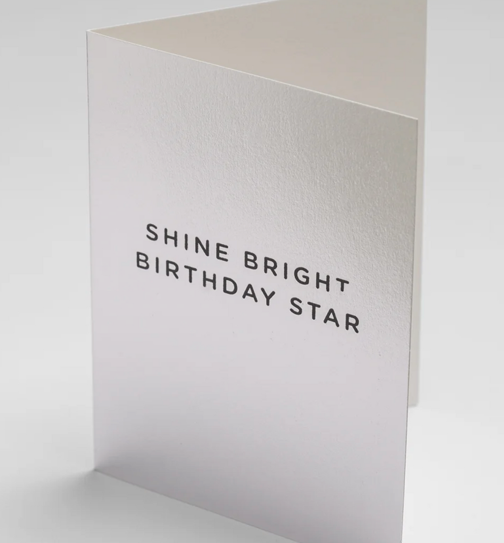Shine Bright Birthday Star – vue 2 – CARTE DE VOEUX | George Genève