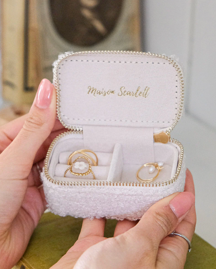 Boîte à bijoux Marie - Teddy Blanc – vue 2 – MAISON SCARLETT | George Genève