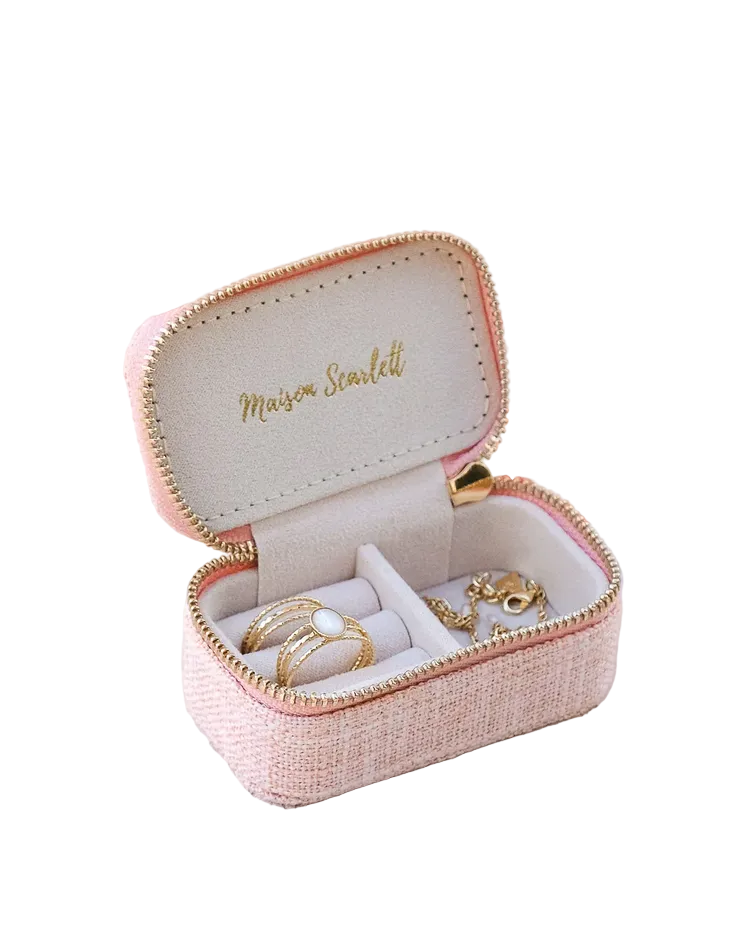 Boîte à bijoux Marie - Lin Rose – MAISON SCARLETT | George Genève
