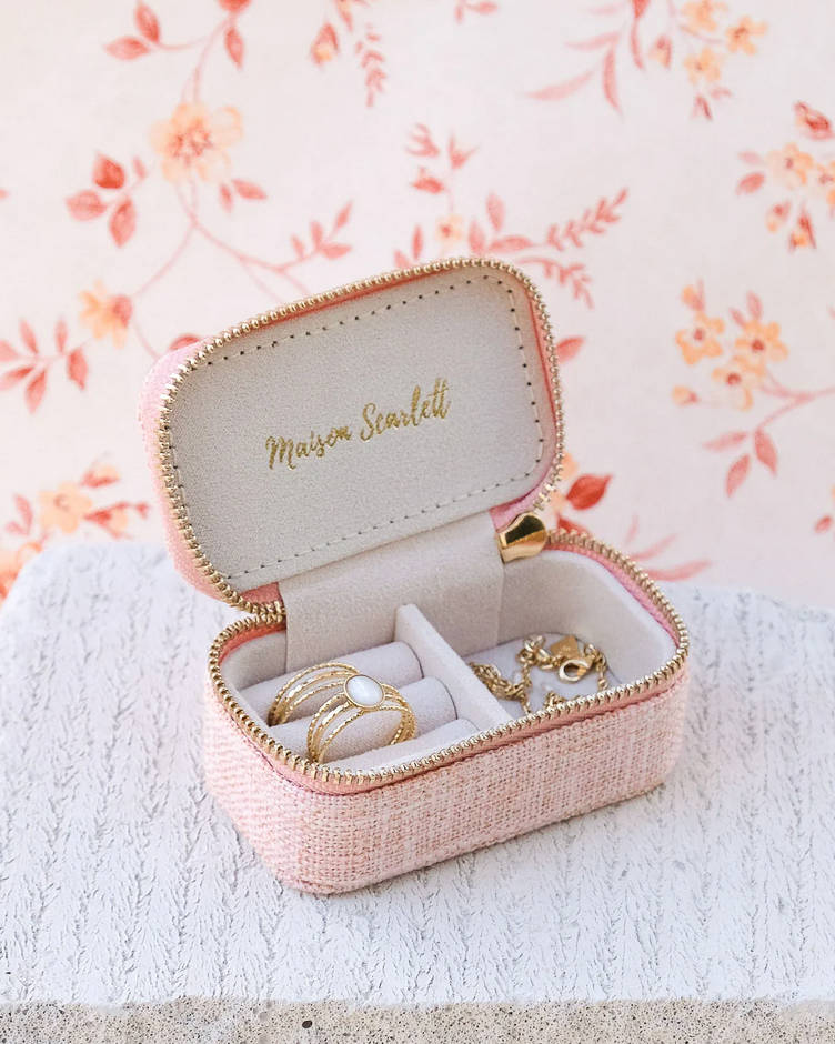 Boîte à bijoux Marie - Lin Rose – vue 2 – MAISON SCARLETT | George Genève
