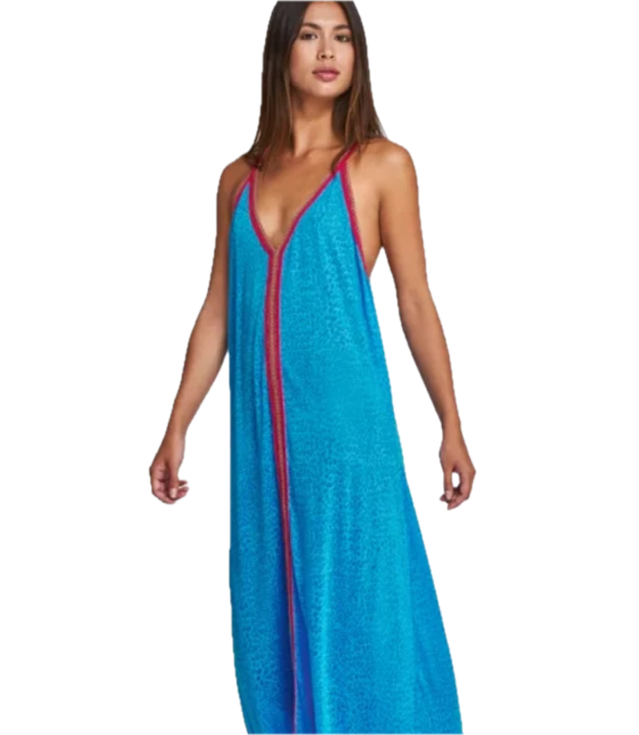 Cheetah Sundress Blue – PITUSA