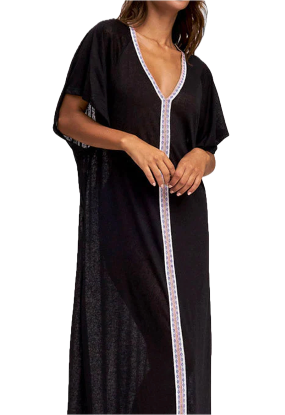 PITUSA - Inca Abaya Black-white