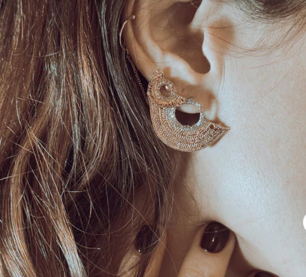 Boucles d'oreilles Boucle d'Oreille Tayrona XL – LSONGE – porté