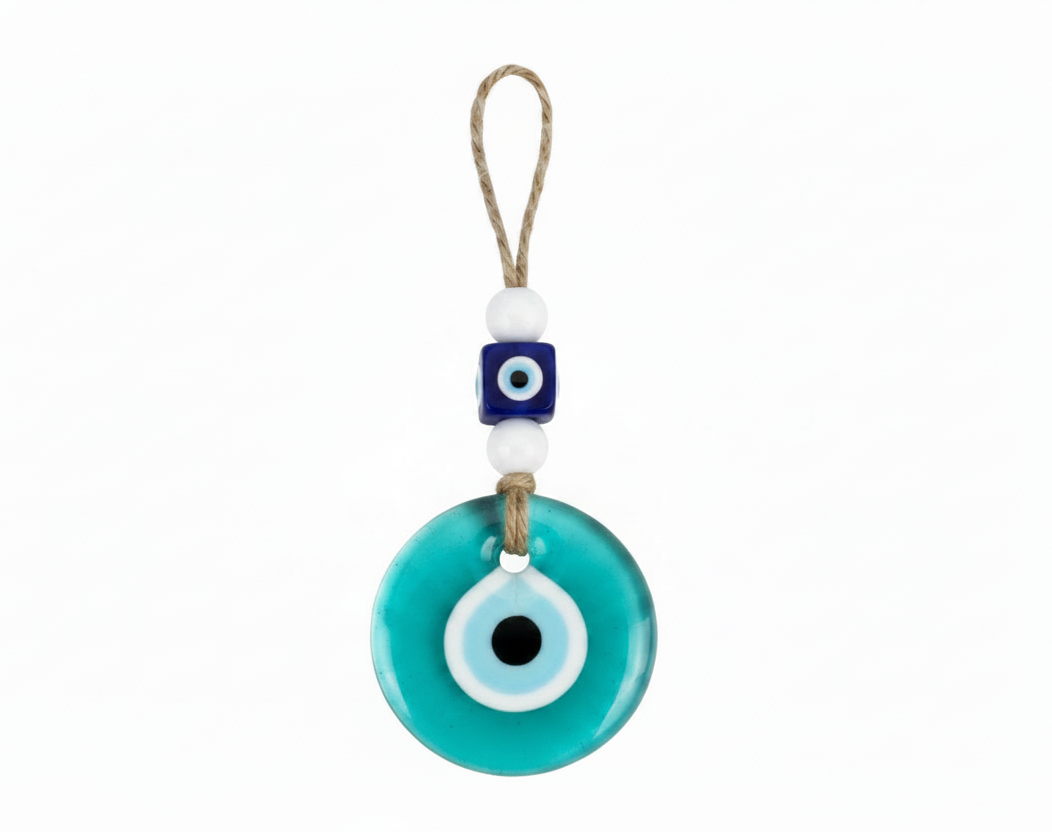 Oeil minimaliste en verre – EVIL EYE – Bleu