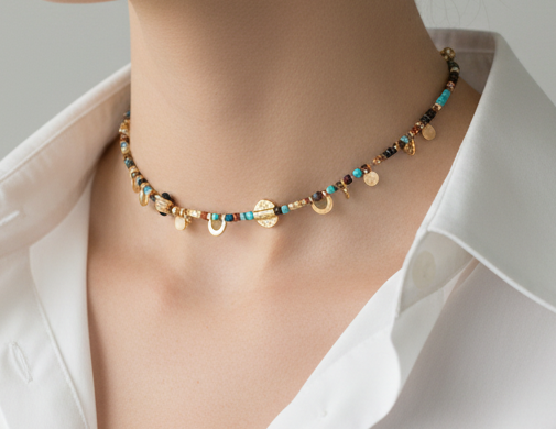 ROOM SERVICE - Adoum Multi-Wrap Eye Necklace