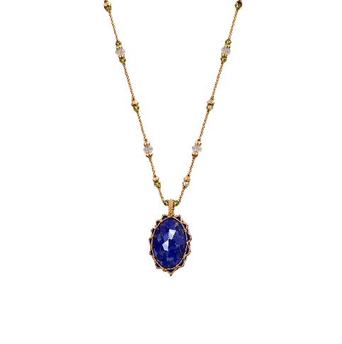 SHARING - Short Tibetan Necklace - Honey Quartz 