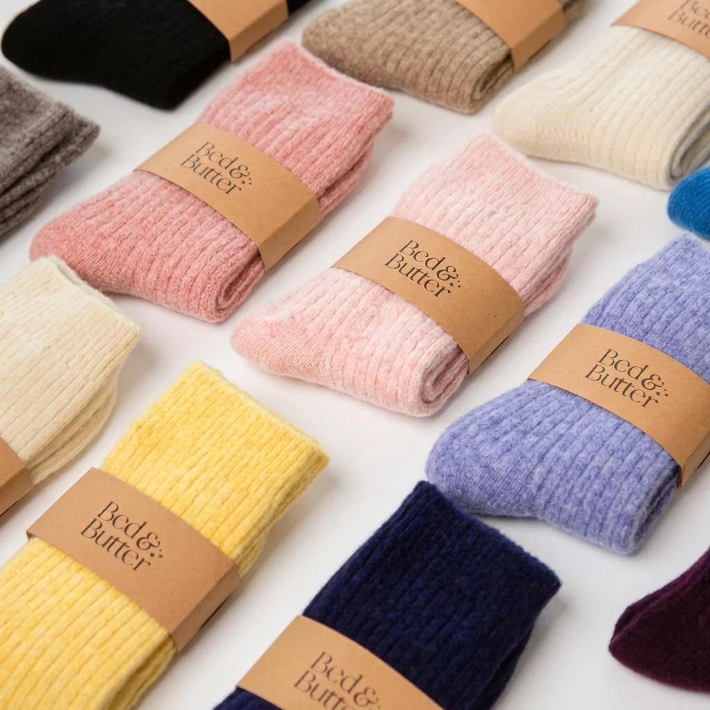 BED & BUTTER - Grosses Chaussettes Courtes - plusieurs coloris