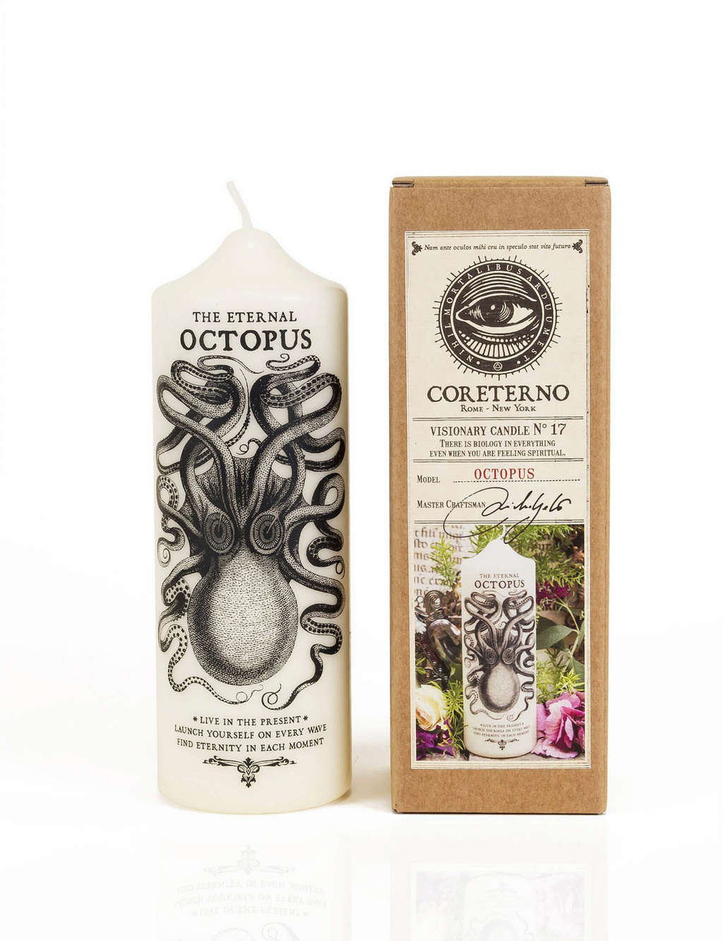 CORETERNO - Bougie Visionary Pillar The Eternal Octopus