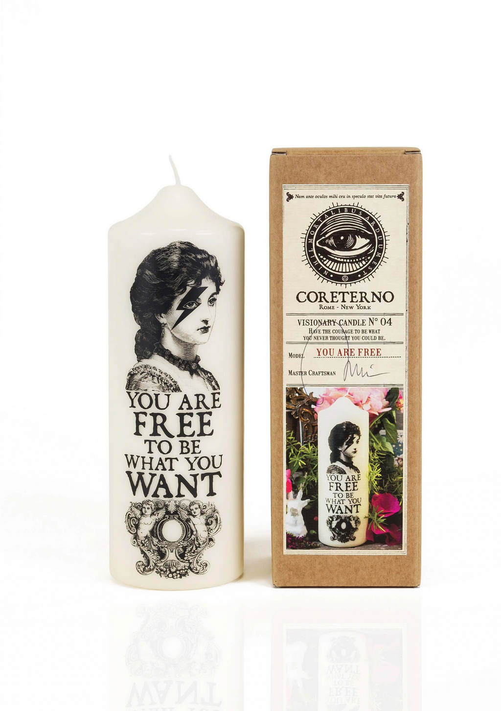 CORETERNO - Bougie Visionary Pillar You Are Free