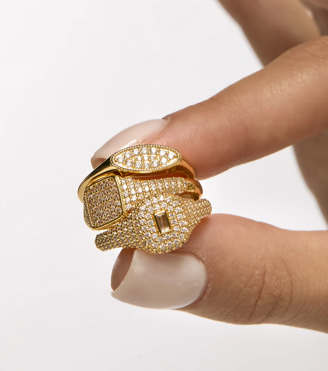 MYA BAY - Bague Square Signet Or