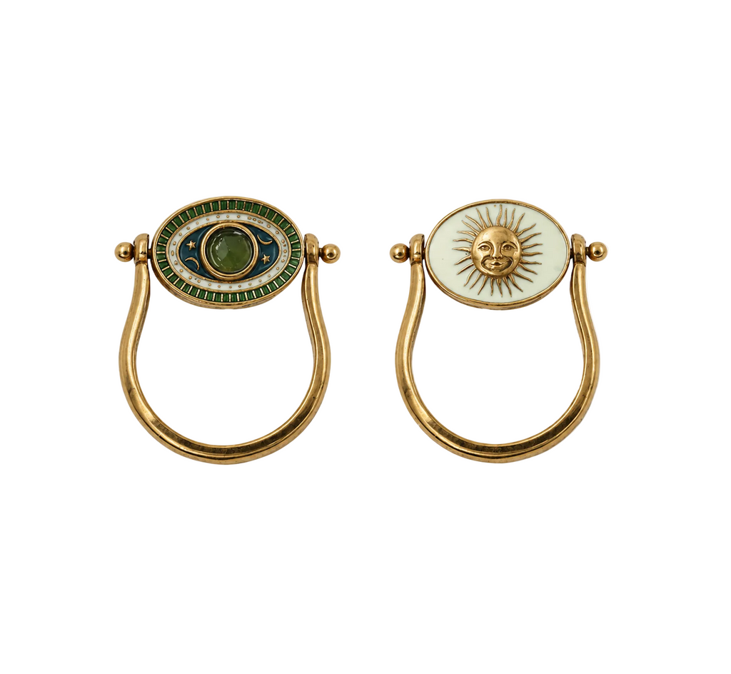 LA2L - Bague Luna pivot bleu