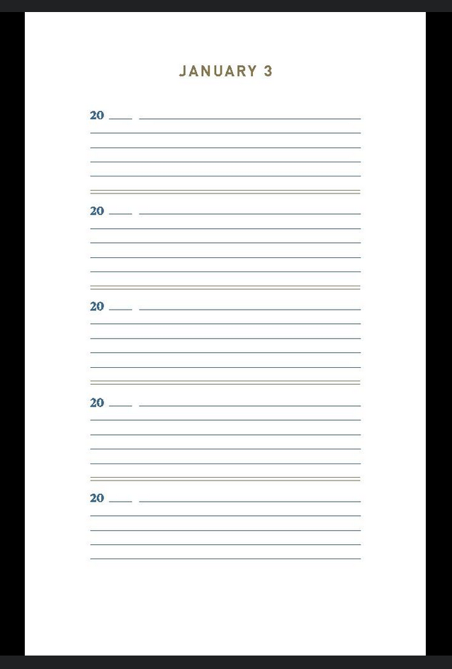 Carnet One Line A Day