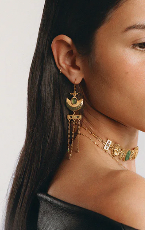 LA2L - Boucles d’oreilles Zana Email Goutte