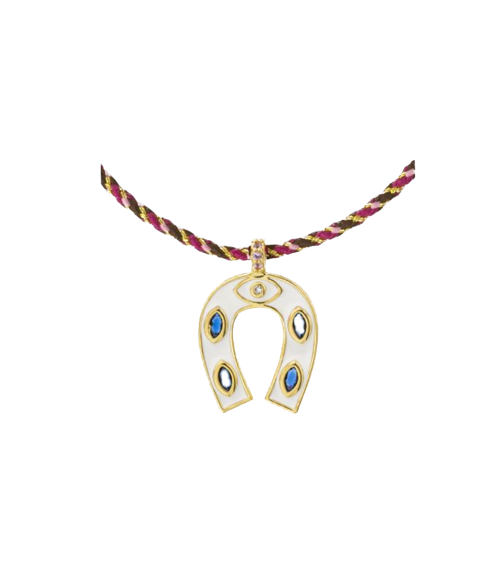 MYA BAY - Collier White Mini Horseshoe