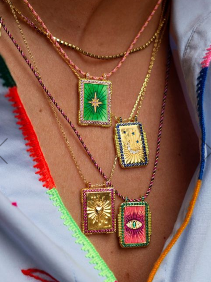 MYA BAY - Collier Green  Diwali Boheme