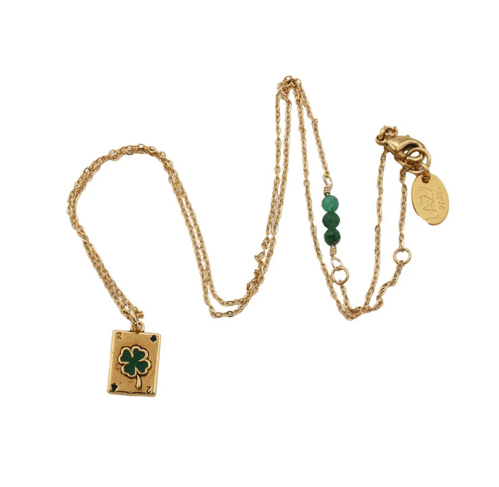 LA2L - Collier Sacha Mini Carte CHANCE