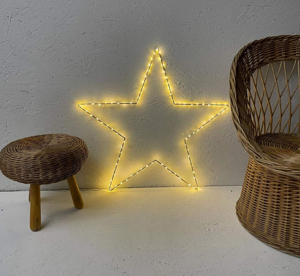 BAZAR DE LUXE - Guirlande Etoile Dorée (3 tailles)