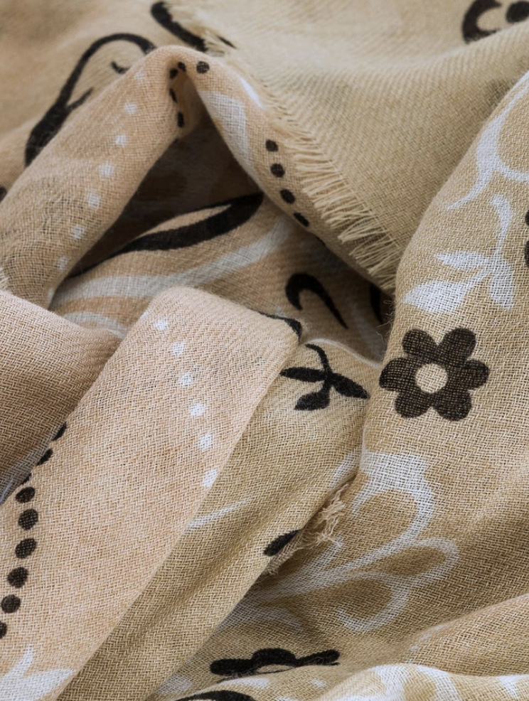 LECOMTE FLAMENT - Echarpe Bandana Beige