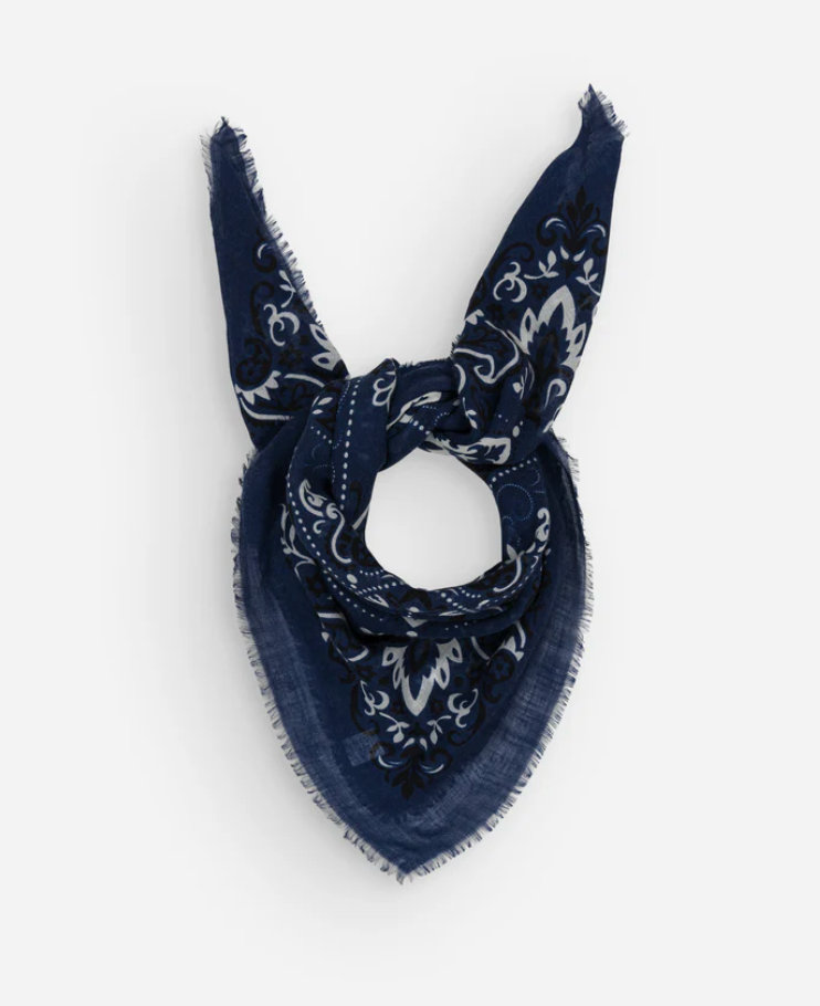 LECOMTE FLAMENT - Echarpe Bandana Navy